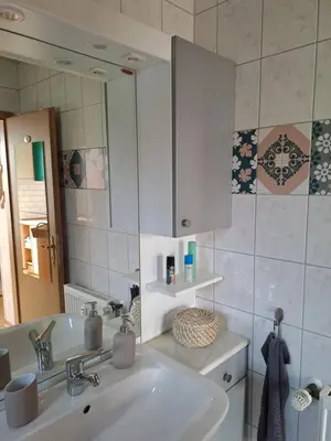Ein Badezimmer in der Unterkunft Klein, aber fein