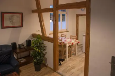 Ein Sitzbereich in der Unterkunft Ferienwohnung in der Altstadt von Goslar