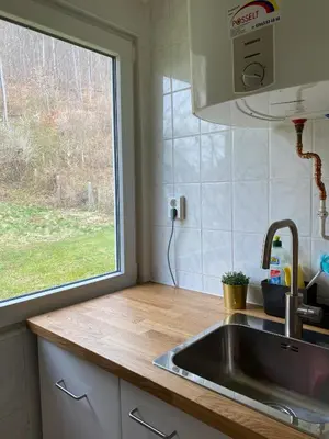 Küche/Küchenzeile in der Unterkunft Ferienhaus am Reiterhof