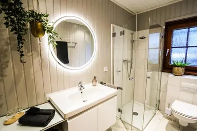 Ein Badezimmer in der Unterkunft Bergfreude Chalet