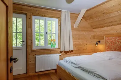 Ein Bett oder Betten in einem Zimmer der Unterkunft Harzer Wiesenbaude