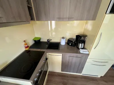 Küche/Küchenzeile in der Unterkunft Apartment Vis-a-vis