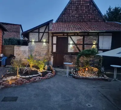 Ein Garten an der Unterkunft Pension-Ristorante Ventura ehemals Reinhards Pension
