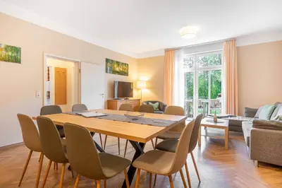Ein Sitzbereich in der Unterkunft Hotelpark Bodetal 
