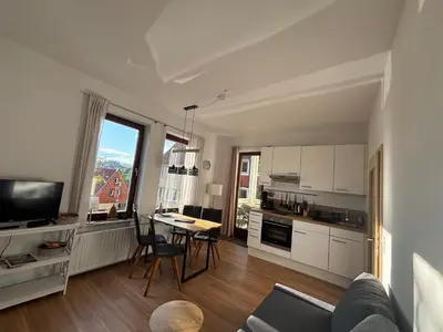 Küche/Küchenzeile in der Unterkunft Ferienwohnung Daisy