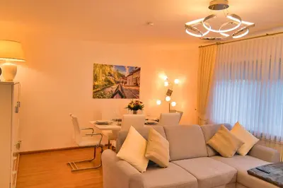 Ein Sitzbereich in der Unterkunft Heimat Goslar Apartments 