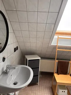 Ein Badezimmer in der Unterkunft Ferienwohnung am Westerntor Jule inkl Parkplatz