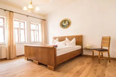 Ein Bett oder Betten in einem Zimmer der Unterkunft Ferienhaus Urlaub in Stolberg