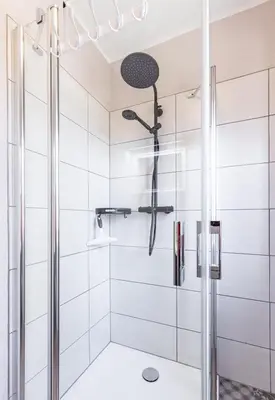 Ein Badezimmer in der Unterkunft Ferienwohnungen am Kornmarkt II
