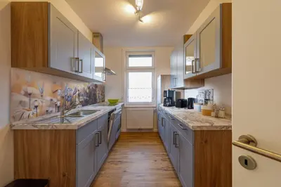 Küche/Küchenzeile in der Unterkunft Ferienhaus Bavaria WR - Ferienwohnung Zefix