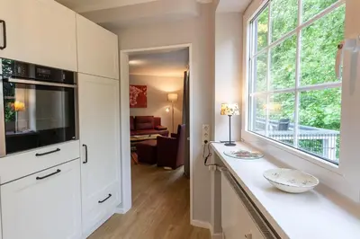 Küche/Küchenzeile in der Unterkunft Ferienwohnung Bibi Bocksberg Hahnenklee