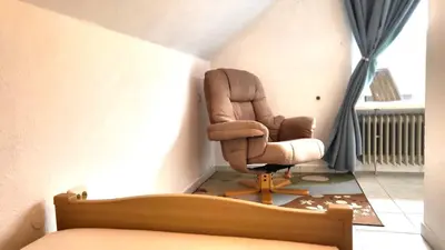 Ein Sitzbereich in der Unterkunft Ferienwohnung Bocksberg Hexe Hahnenklee