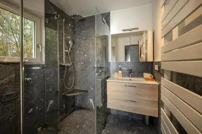 Ein Badezimmer in der Unterkunft Haus Leni am Paulsberg