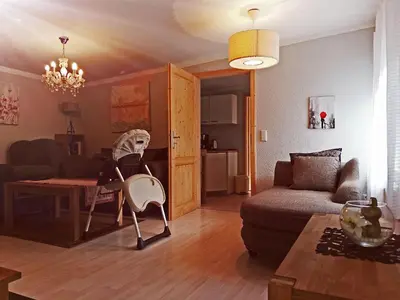 Ein Sitzbereich in der Unterkunft Ferienhaus 