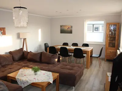 Ein Sitzbereich in der Unterkunft Ferienhaus 