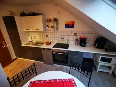 Küche/Küchenzeile in der Unterkunft Haus Kalli