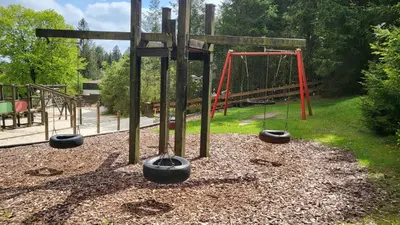 Ein Kinderspielbereich in der Unterkunft Ferienwohnung Sonnenberg Hahnenklee