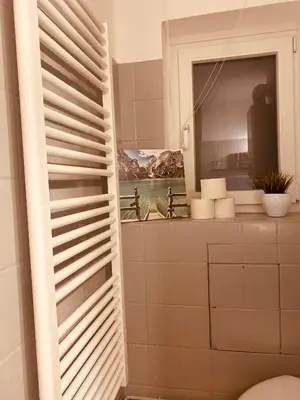 Ein Badezimmer in der Unterkunft Duke-Fewo an der Radau -Bummelallee