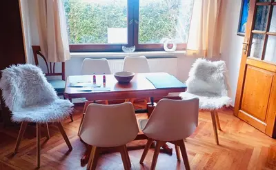 Ein Sitzbereich in der Unterkunft Landhaus Eva-Maria