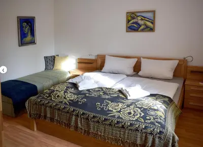 Ein Bett oder Betten in einem Zimmer der Unterkunft Landhaus Eva-Maria