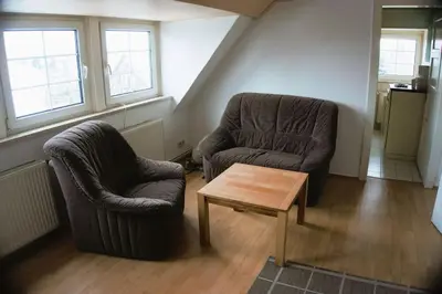 Ein Sitzbereich in der Unterkunft Ruhige, gemütliche Ferienwohnung in Zentrumsnähe