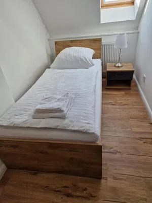 Ein Bett oder Betten in einem Zimmer der Unterkunft Ferienhaus Bavaria WR - Ferienwohnung Luja