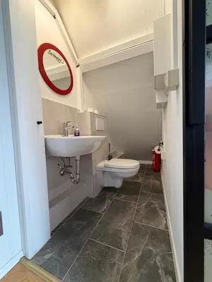 Ein Badezimmer in der Unterkunft Fachwerkhaus von 1894, Hahnenklee-Bockswiese Getaway max 14 Personen