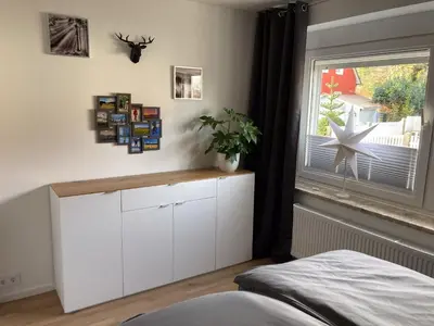 Ein Bett oder Betten in einem Zimmer der Unterkunft Platzhirsch bei der Purpurbuche