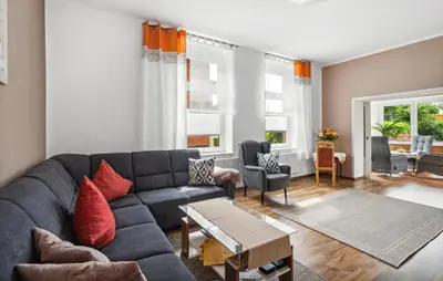 Ein Sitzbereich in der Unterkunft Awesome Apartment In Blankenburg Harz