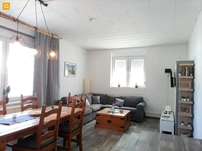 Ein Sitzbereich in der Unterkunft Ferienwohnung Quedlinburg
