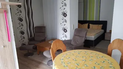 Ein Sitzbereich in der Unterkunft Apartment Halmis FeWo WR