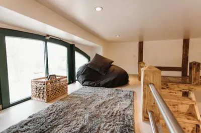 Ein Bett oder Betten in einem Zimmer der Unterkunft Ferienwohnung Hubertuseck