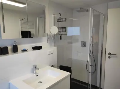 Ein Badezimmer in der Unterkunft Ferienwohnung Schätzchen am Wald
