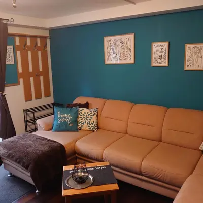 Ein Sitzbereich in der Unterkunft FeWo Elmo's Nest