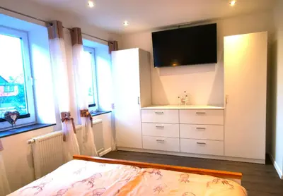 TV/Unterhaltungsangebot in der Unterkunft Ferienwohnung mit Schlossblick