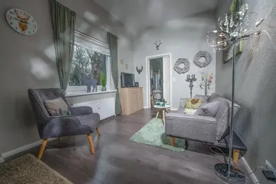Ein Sitzbereich in der Unterkunft Harzer Engelchen