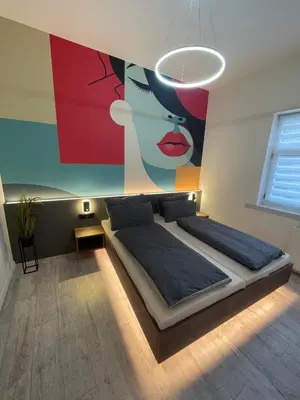 Ein Bett oder Betten in einem Zimmer der Unterkunft HarzFokus - Wellnest - #Netflix#Wlan#Zentrum