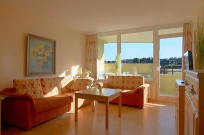 Ein Sitzbereich in der Unterkunft Apartment 518