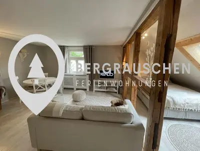 Ein Bett oder Betten in einem Zimmer der Unterkunft Bergrauschen - Baumkrone - Preise inklusive Wäsche