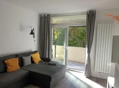Ein Sitzbereich in der Unterkunft Appartement ComfortZone im Harz mit Sauna und Pool