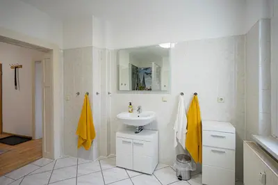 Ein Badezimmer in der Unterkunft Appartement am Westerntor I