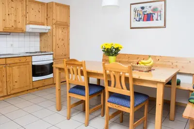 Küche/Küchenzeile in der Unterkunft Ferienwohnung Ferienhäuser am Brocken, 60 qm, 2 Schlafzimmer