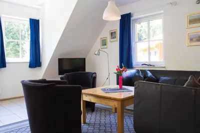 TV/Unterhaltungsangebot in der Unterkunft Ferienwohnung Ferienhäuser am Brocken, 80 qm 3 Schlafzimmer