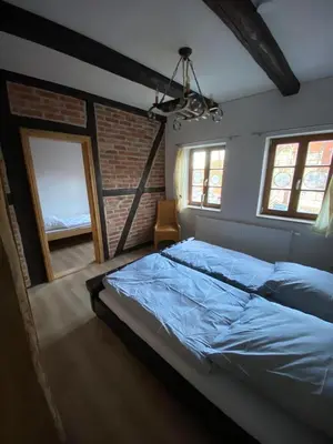 Ein Bett oder Betten in einem Zimmer der Unterkunft Schöne Ecke 13