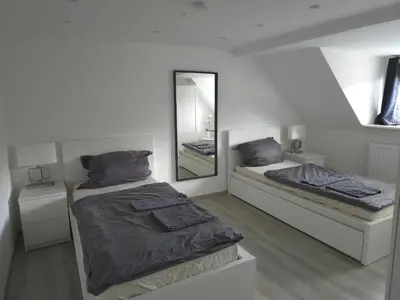 Ein Bett oder Betten in einem Zimmer der Unterkunft Cozy apartment in the centre of Goslar old town