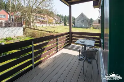 Ein Balkon oder eine Terrasse in der Unterkunft Auszeit-im-Harz Haus 2 Wohnung 2