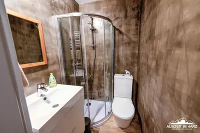 Ein Badezimmer in der Unterkunft Auszeit-im-Harz Haus 3 Wohnung 1