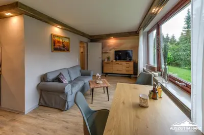 TV/Unterhaltungsangebot in der Unterkunft Auszeit-im-Harz Haus 3 Wohnung 2