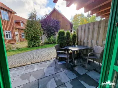 Ein Garten an der Unterkunft Auszeit-im-Harz Haus 5 Wohnung 11
