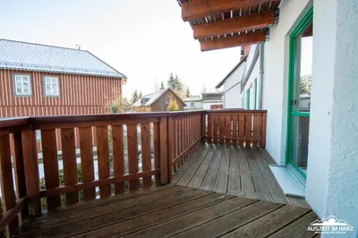 Ein Balkon oder eine Terrasse in der Unterkunft Auszeit-im-Harz Haus 5 Wohnung 22